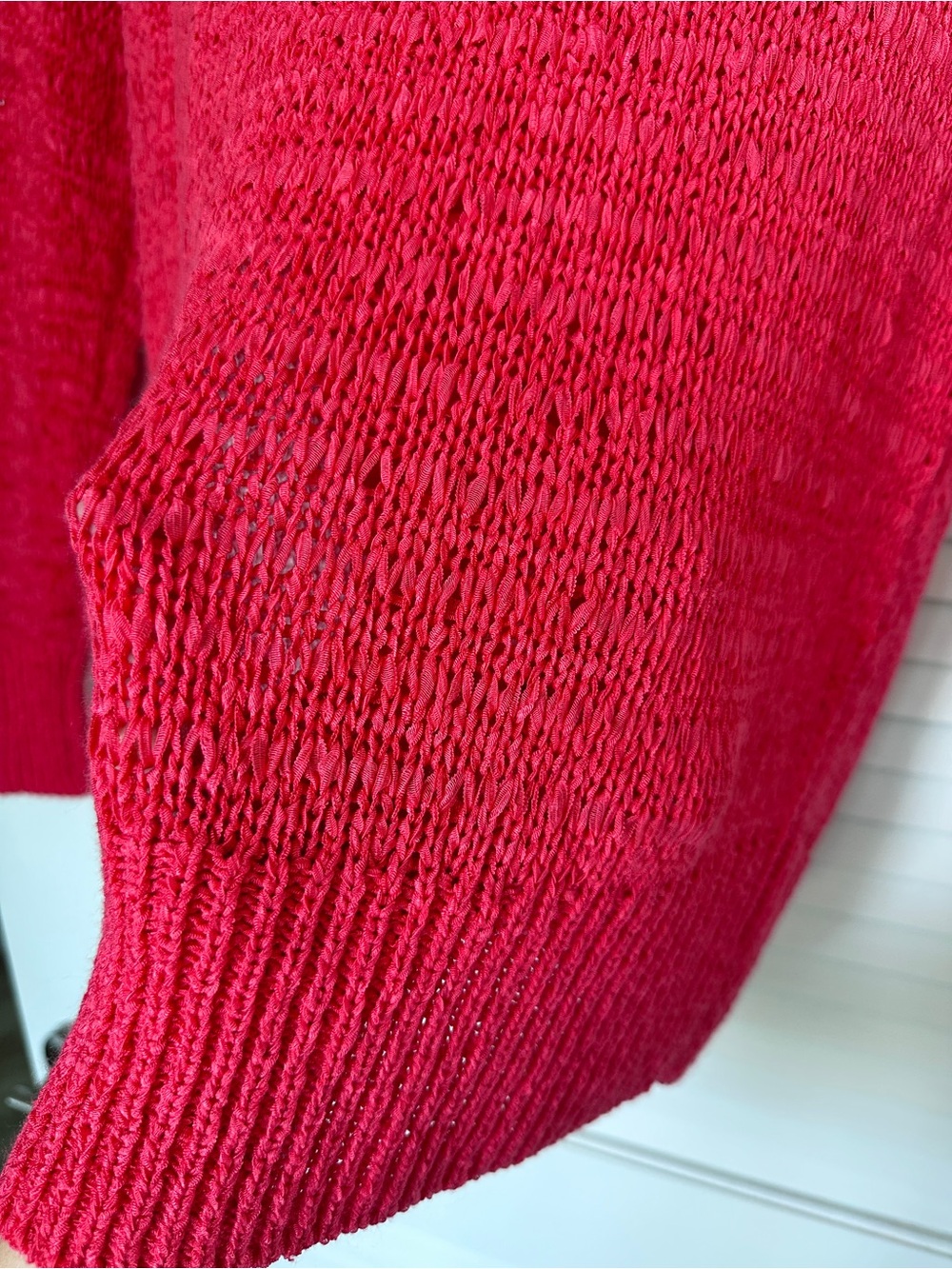 Y2K Victoria's Secret Hot Coral Pink Scoop Neck Knit Sweater Size L - Picture 8 of 15